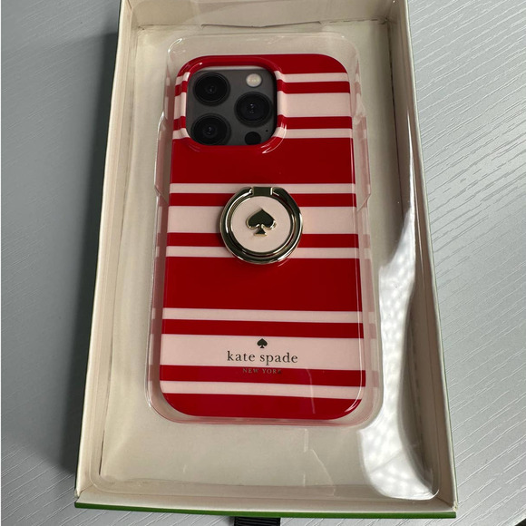 Kate Spade Sailing Stripe iPhone 14  Stability Ring Case - Picture 2 of 14